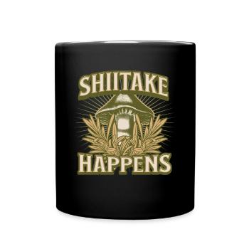 Champignons, Cueilleur de champignons, Forêt, Nature, Cueillette de champignons - Mug uni - noir - Devant
