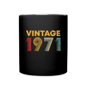 Millésime 1971 52ème anniversaire Cadeau Hommes Femmes 52 ans - Mug uni - noir - Devant