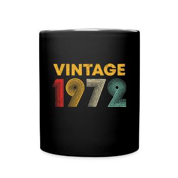 Millésime 1972 51ème Anniversaire Cadeau Hommes Femmes 51 Ans - Mug uni - noir - Devant