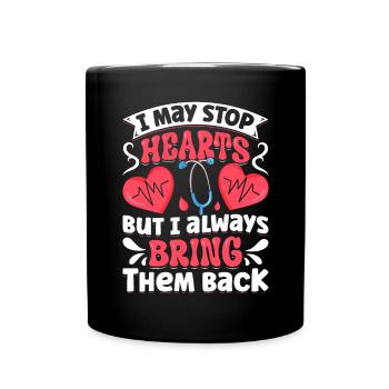 Nursing Assistent Design - Tasse einfarbig - Schwarz - Vorne