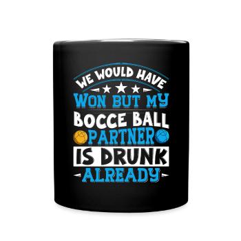 Funny Bocce Game - Full Colour Mug - black - Front