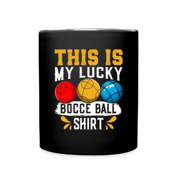 Funny Bocce Game - Full Colour Mug - black - Front