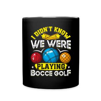 Funny Bocce Game - Full Colour Mug - black - Front