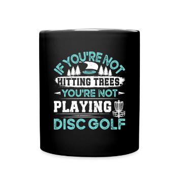 Let me play Discgolf - Full Colour Mug - black - Front