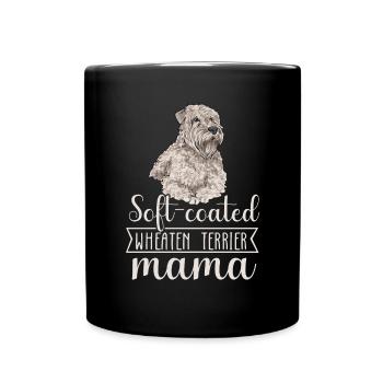 Irish Soft Coated Wheaten Terrier - Tasse einfarbig - Schwarz - Vorne