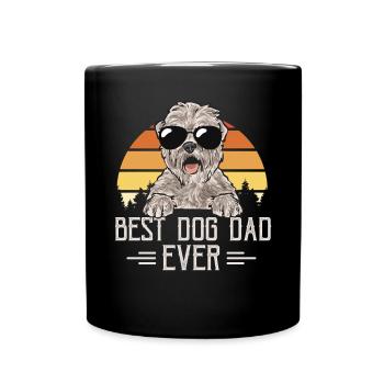 Irish Soft Coated Wheaten Terrier - Tasse einfarbig - Schwarz - Vorne