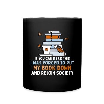 J’apprends aux enfants à lire - Mug uni - noir - Devant