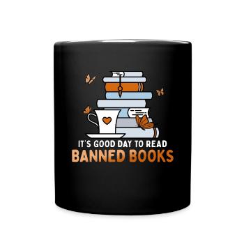 C’est une bonne journée pour lire un livre - Mug uni - noir - Devant