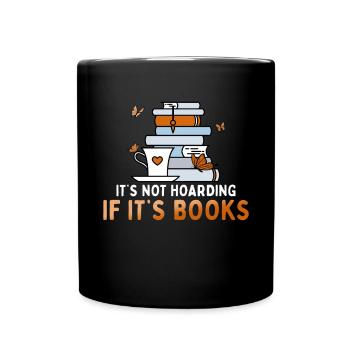 Ce n’est pas thésauriser quand c’est des livres drôles - Mug uni - noir - Devant