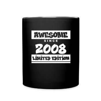 2008 - Jahrgang 2008 - Fantastisch seit 2008 - Tasse einfarbig - Schwarz - Vorne