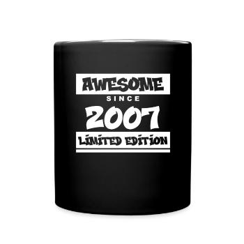 2007 - Jahrgang 2007 - Fantastisch seit 2007 - Tasse einfarbig - Schwarz - Vorne