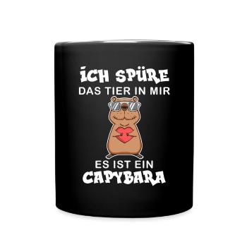 Capybara - Tasse einfarbig - Schwarz - Vorne