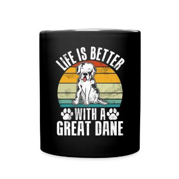 Great Dane Gifts - Full Colour Mug - black - Front