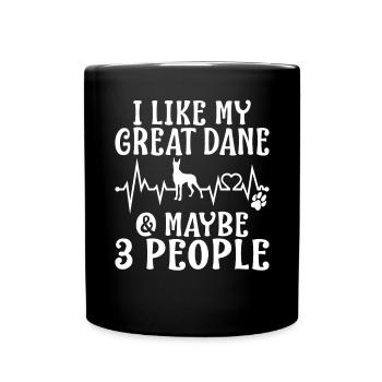 Great Dane Gifts - Tasse einfarbig - Schwarz - Vorne