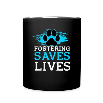 Tiere Retten Adoptieren Pflegen - Tasse einfarbig - Schwarz - Vorne