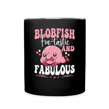 Propriétaire de blobfish dégustateur d’ailerons Poisson Blobf - Mug uni - noir - Devant