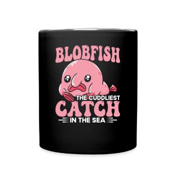 Blobfish Kuscheligster Fang Blobfishes Besitzer - Tasse einfarbig - Schwarz - Vorne