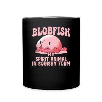 Blobfish Ghost Animal Blobfish Propriétaire Amoureux - Mug uni - noir - Devant