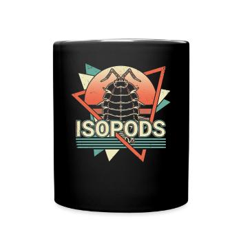 Isopods Retro Vaporwave - Full Colour Mug - black - Front