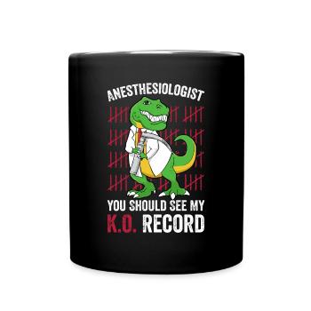 Anästhesist Siehe meine K.O. Akte Anästhesiologie - Tasse einfarbig - Schwarz - Vorne