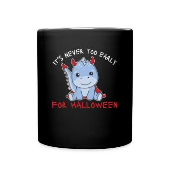 Dino il n’est jamais trop tôt pour les diables d’Halloween - Mug uni - noir - Devant