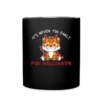 Tiger il n’est jamais trop tôt pour les diables d’Halloween - Mug uni - noir - Devant