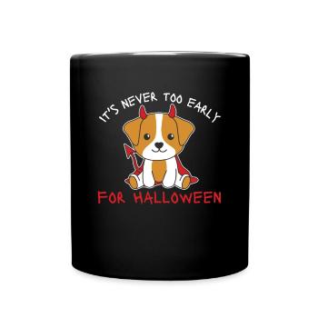 Jack Russell, it's never too early for Halloween - Full Colour Mug - black - Front