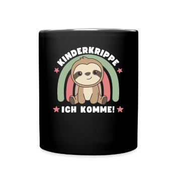 Kinderkrippe Ich Komme! - Tasse einfarbig - Schwarz - Vorne