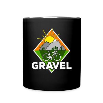 Vélo de gravier Cycliste de plein air Cycliste - Mug uni - noir - Devant