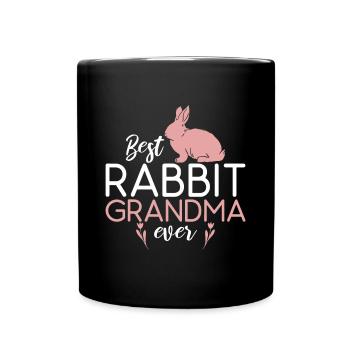 Best Rabbit Grandma Ever Cute Rabbit Lover - Full Colour Mug - black - Front