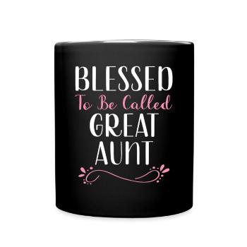 To Be Called Great Aunt Cute Cool - Full Colour Mug - black - Front