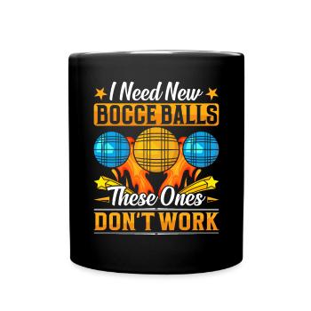 Funny Bocce Game - Full Colour Mug - black - Front