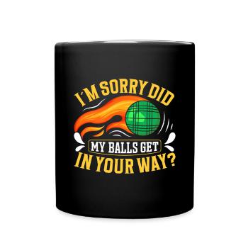Funny Bocce Game - Full Colour Mug - black - Front