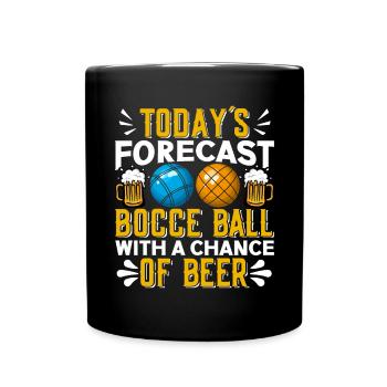 Funny Bocce Game - Full Colour Mug - black - Front