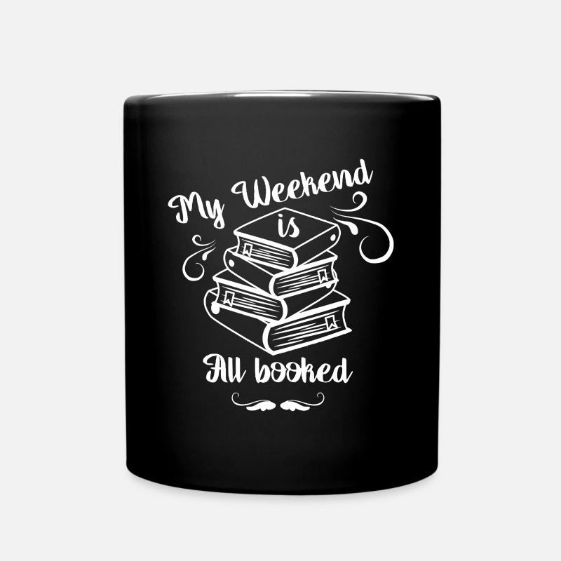 Cute My Weekend ist ausgebucht - Tasse einfarbig - Schwarz