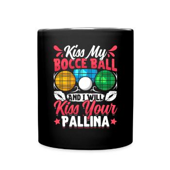 Funny Bocce Game - Full Colour Mug - black - Front