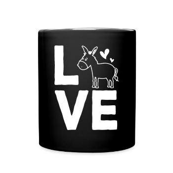 Donkey Love Cute Donkey Animal Outfit Cadeau - Mug uni - noir - Devant