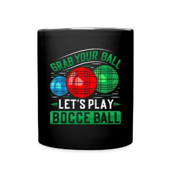 Funny Bocce Game - Full Colour Mug - black - Front
