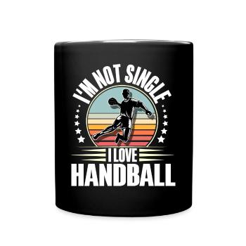 Handball Handballer - Tasse einfarbig - Schwarz - Vorne
