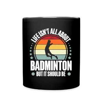 Badminton - Tasse einfarbig - Schwarz - Vorne