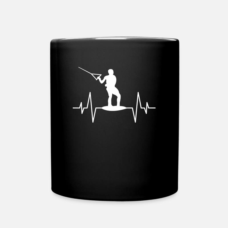 Wakeboarding Herzschlag - Tasse einfarbig - Schwarz