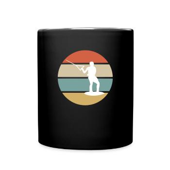 Wakeboarding Retro - Tasse einfarbig - Schwarz - Vorne