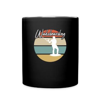 Wakeboarding Retro - Tasse einfarbig - Schwarz - Vorne