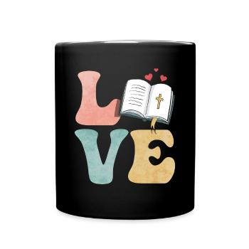 Bibel Christ - Tasse einfarbig - Schwarz - Vorne