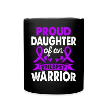 Daughter of the epilepsy warrior Month of the - Full Colour Mug - black - Front
