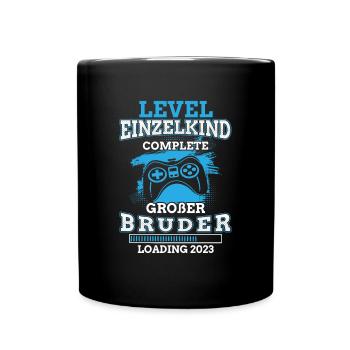 Großer Bruder 2023 Einzelkind Complete Gamer - Tasse einfarbig - Schwarz - Vorne