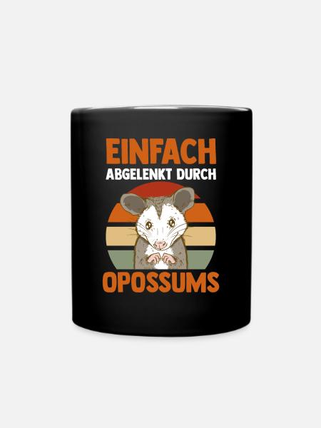 Opossum - Tasse einfarbig - Schwarz