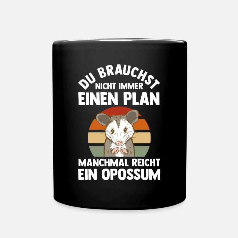 Opossum - Tasse einfarbig - Schwarz