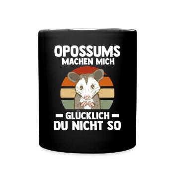 Opossum - Tasse einfarbig - Schwarz - Vorne