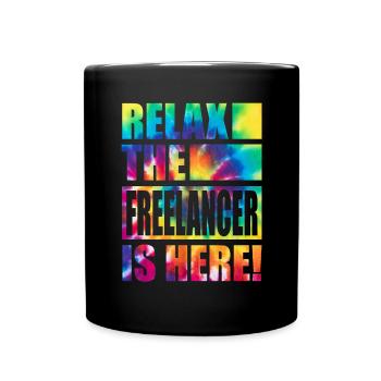 Freelancer Funny Saying - Full Colour Mug - black - Front